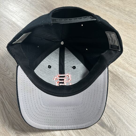 Vintage Puma Logo Athletic San Francisco Giants Hat Snapback MLB Black‎ Wool Cap - Picture 3 of 10